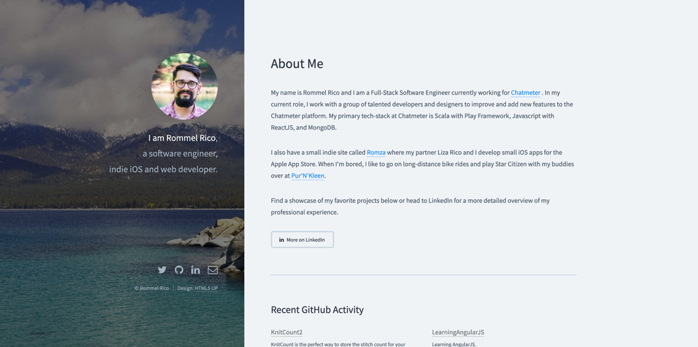 Rommel Rico Personal Website